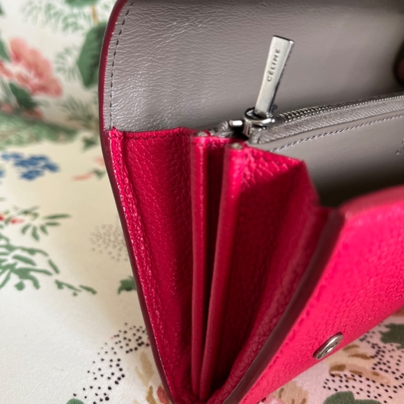 Celine Pink Bifold Snap Wallet - Large - Picture 6 of 9